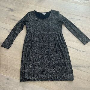 J. Jill Dress Wearever Collection Stretch Long Sleeve Small Petite Black Office